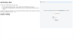 Desktop Screenshot of irc.mysociety.org